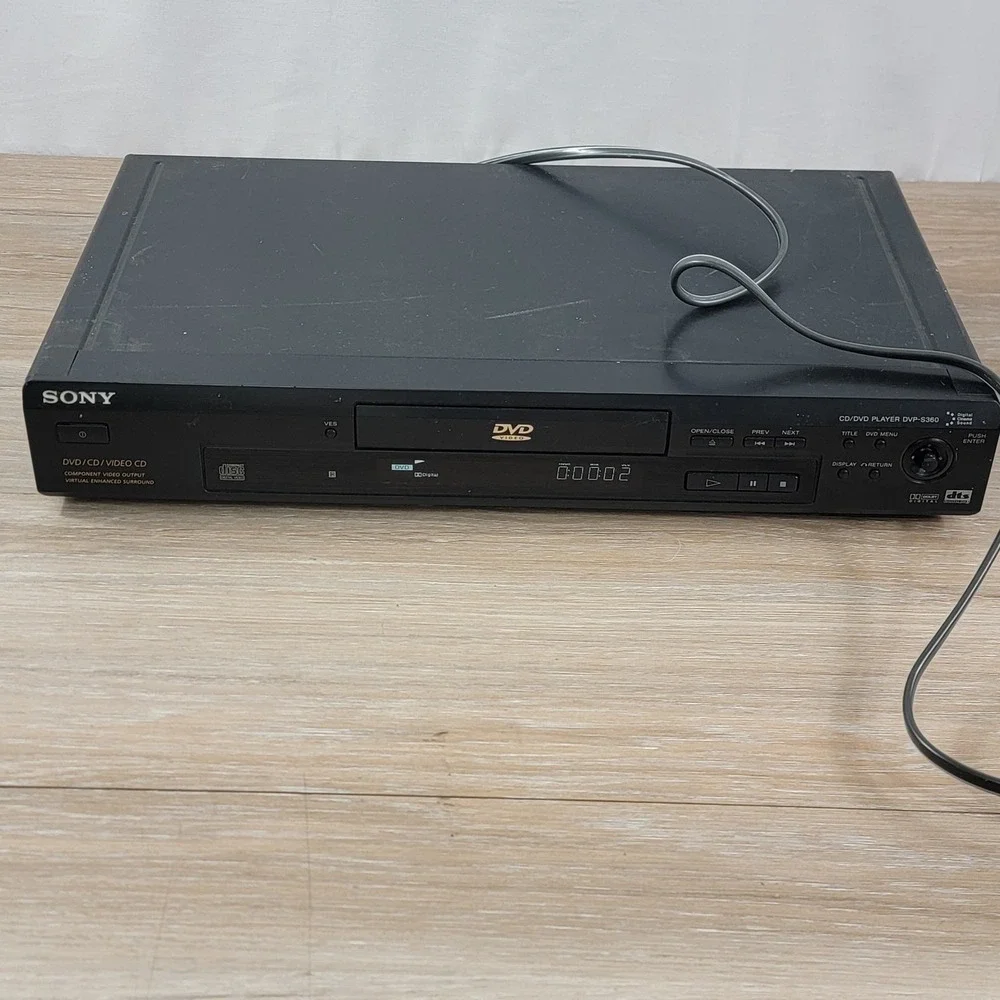 Sony DVP S360 CD DVD Player Digital Cinema Sound Dolby DTS Black No Remote